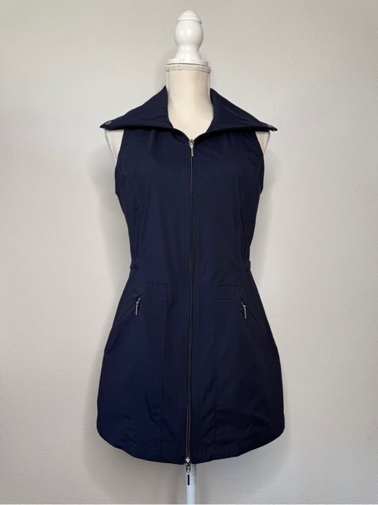 Anatomie Jackets & Blazers - Anatomie Vest Delaney Navy Zip Front Collar Pockets Polyamide Blend NWT Size XS